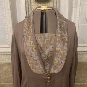 Park. Size 2XL. Duster Jacket. Stud Embellished. Unlined. Long Sleeve. WTC